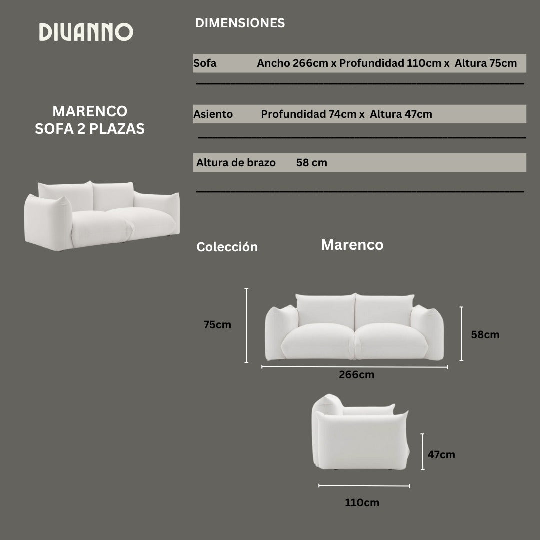 Sofa Marenco   2 Plazas